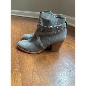 Sam Edelman Merton Suede Strappy Bootie Gray Size 7